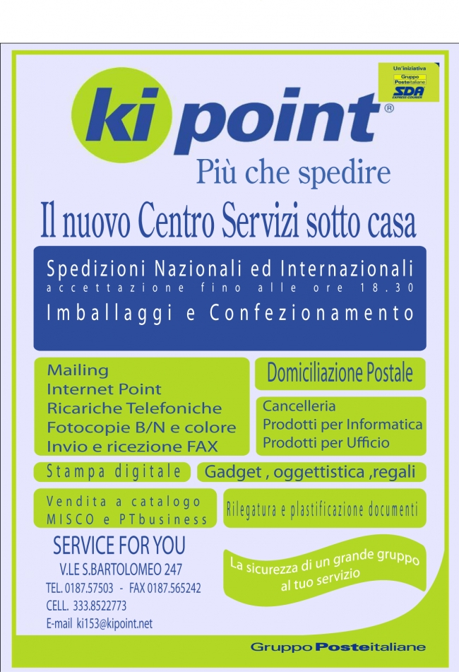 Spedisci i tuoi pacchi in Italia e nel Mondo con KIPOINT