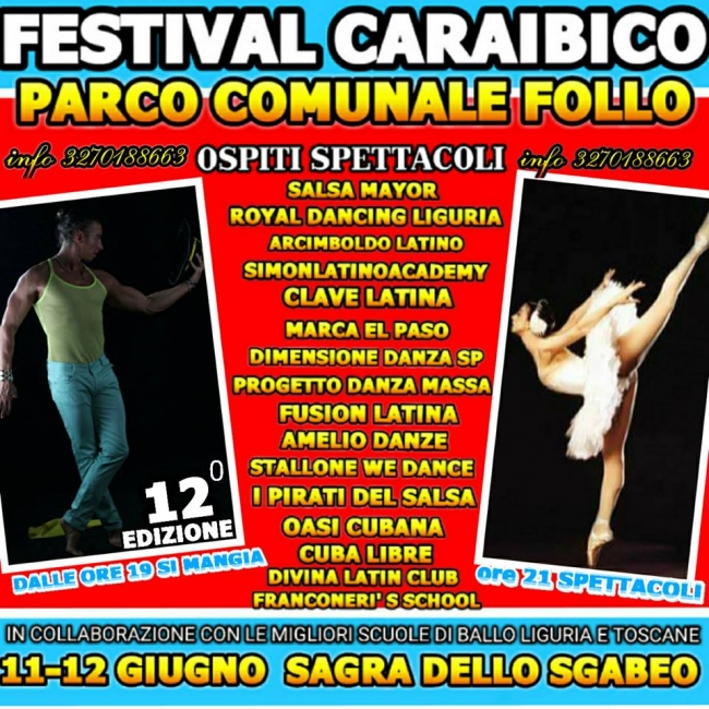 L&#039;11 e 12 giugno a Follo il Festival Caraibico, con Simon Latino