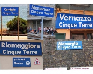 La proposta: l&#039;indicazione Cinque Terre compaia sotto al nome del paese in tutte le stazioni dei tre comuni