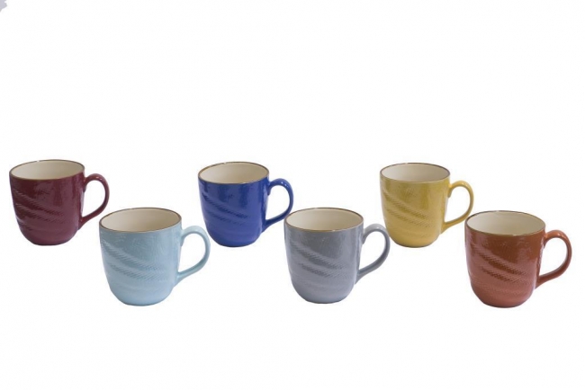 set di 6 tazze colorate da orzo ceramica porcellana cm13x10 Firenze AmiCasa Idee per la Casa