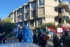 La protesta davanti alla RSA Mazzini