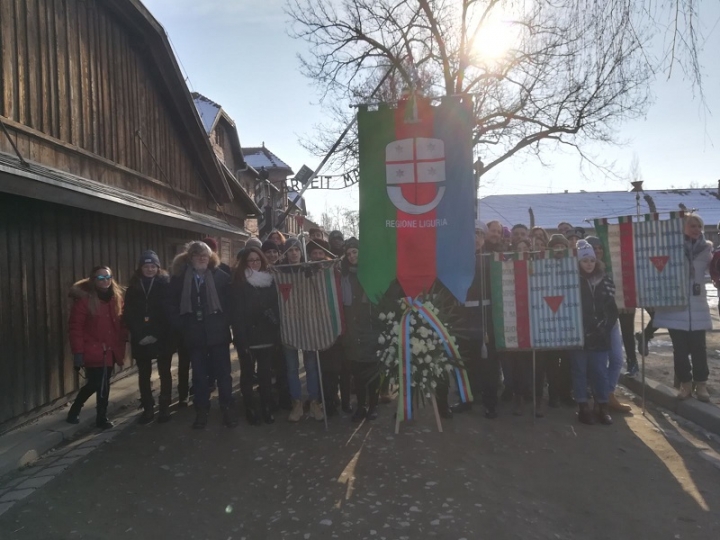 Delegazione ligure in visita ad Auschwitz Birkenau