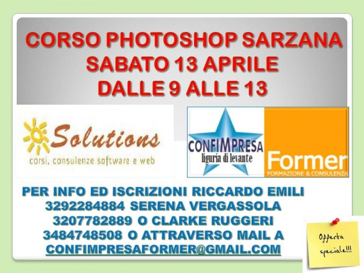 1° corso photoshop Confimpresa Sarzana - Solutions