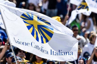 Una bandiera dell&#039;Azione Cattolica Italiana