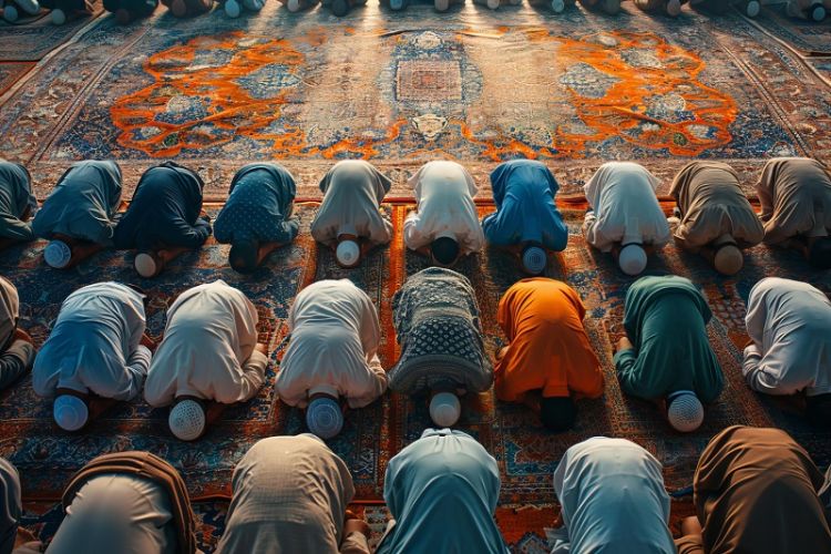 Insieme per la preghiera della fine del Ramadan
