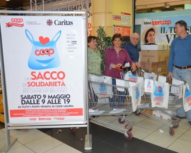 Sabato 14 novembre raccolta solidale di generi alimentari nei punti vendita Coop Liguria