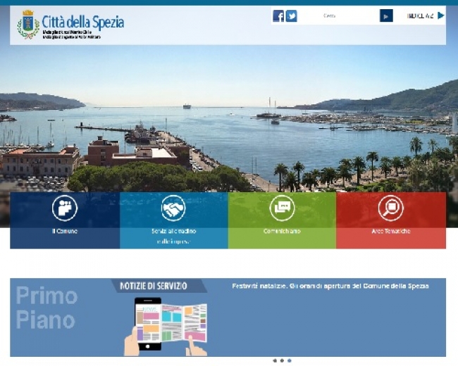 Grafica rinnovata e suddivisione in aree tematiche: ecco il nuovo sito del Comune della Spezia