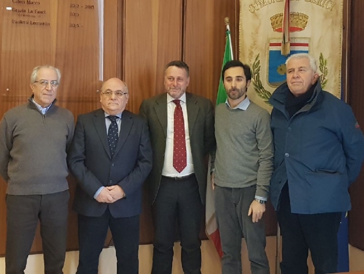 Il sindaco Paoletti e il consigliere Marco Muro con i rappresentanti territoriali dei sindacati di proprietari e inquilini