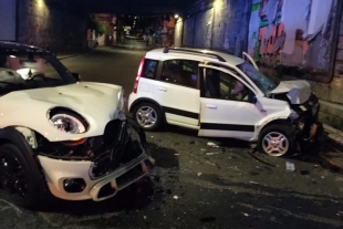 Le auto distrutte nell&#039;incidente in via Fiume