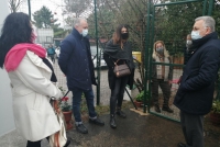 Il sindaco Pierluigi Peracchini e l&#039;assessore Giulia Giorgi in visita al gattile