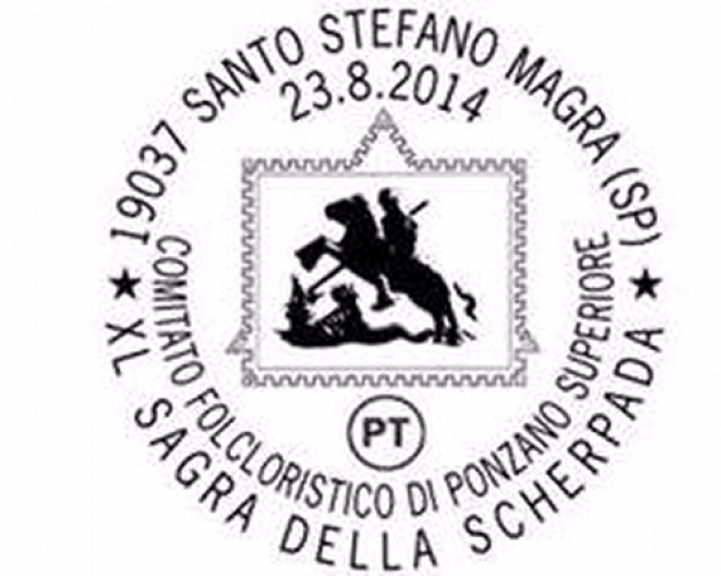 Poste Italiane parteciperà con un annullo filatelico speciale alla 40esima edizione della Sagra della Scherpada di Santo Stefano Magra