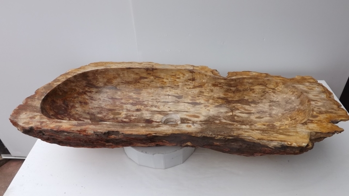 Lavandino in pietra Fossile legno fossilizzato Pietrasanta AMICASA IDEE PER LA CASA