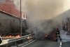 Autobus in fiamme ad Aulla