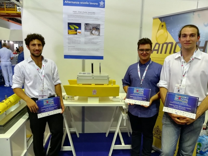 Tre Studenti dell&#039;ITIS Galilei di Livorno selezionati per Seafuture Awards 2018 con il veicolo FIDO