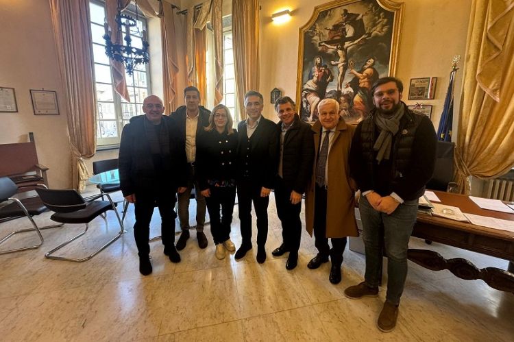 L&#039;europarlamentare Massimiliano Salini in visita a Sarzana